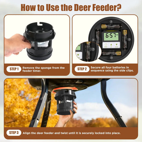 Boltfavo Compatible Deer Feeder Motor Replacement For Moultrie Pro Tripod Hanging Models. Programmable Digital Timer Controller Kit. Up To Four Feed Times Daily. Works With 10 Gallon Buckets Exclude Five Gallon Hanging Types. Batteries Not Included.