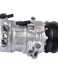 Premium AC Compressor Assembly With Clutch Fits Chevy Cruze Eco Lt Ltz Sedan 1.4 Liter Turbo Engine 2012 To 2016 side view with connectors.