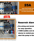 Upgraded Septic Control Panel With Alarm And Float Switch 110 dB Audible With Flashing Lights Pump Circuit Breaker 14 AWG Power Cord High Water Tank Alert For Septic System Sewage Well Or Basement with 25A breaker and wiring