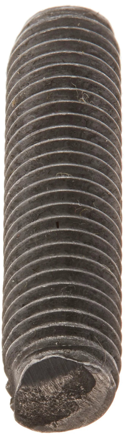 Stack of round zinc-plated steel washers; dark gray metal, front view