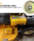 Heavy Duty Deck Drive Pulley Replacement For Cub Cadet Z Force 44 To 60 Inch Mowers Straight Swap 01004101 mounted on mower deck.