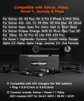 42V 2A Electric Scooter Charger For Gotrax And More, showing compatible models and plug sizes with charger and cables