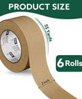 6 Rolls Brown Packing Tape Bulk Pack 2 Inch By 55 Yards Kraft Paper Shipping Tape For Cardboard Boxes Express Parcels And Office Use Tear By Hand Workhorse Go To Moving And Warehousing