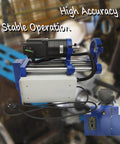 INTSUPERMAI 110V portable boring machine with blue frame, control handle, mounted on linear rails