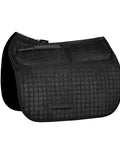 Diamond Quilted Dressage Saddle Pad With Four Pockets And Foam Inserts, Customizable Cushioning With 1cm And 0.5cm Shims