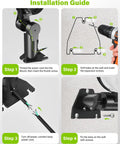 Installation guide for Go To 150W LED Barn Light Dusk To Dawn Outdoor Flood Light with step-by-step instructions.