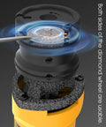 Close-up of 110V TIG Tungsten Electrode Sharpener with dust shield, showing double-sided diamond wheel in use