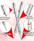 Built Like A Tank Tungsten Carbide Scriber Set With Extra Replacement Tips, two scribers with pocket clip and non-slip grip.