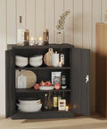 Garage Tool Storage Cabinet With Lock, Built Tough Heavy Duty 35 Inch Steel Cabinet With Two Adjustable Shelves
