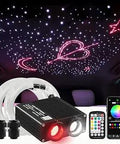 32W Dual Color Starlight Headliner Kit For Cars With Sound Activated Fiber Optic Star Roof Lights App Control And Remote 800 Fibers