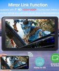 Wireless CarPlay And Android Auto Portable 7 Inch HD Touchscreen Car Stereo display with movie playing, mirror link feature