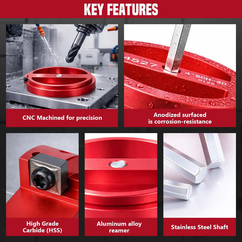Key features of DIY Ready Durable Aluminum PVC Pipe Reamer Kit With Fitting Saver For Sch 40 CPVC ABS Plumbing
