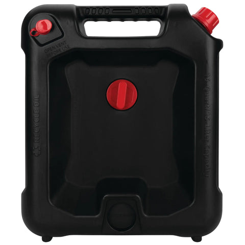 Two In One 16 Quart Oil Drain Container With Deep Drain Well Integrated Handle And Sealing Rubber Gaskets Black Heavy Duty Oil Catcher