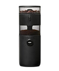 Compact Stainless Steel Conical Burr Electric Coffee Bean Grinder Delivers Smooth Daily Brews With Fine To Coarse Grinds For A Solid Daily Driver Fit That Works In Tight Spaces, black design, clear hopper.