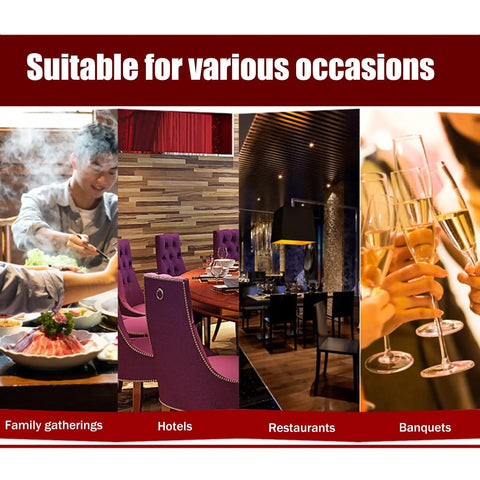 Scenes of family gatherings, hotel and restaurant dining, and banquets, suitable for 10mm Tempered Glass Lazy Susan use on tables.