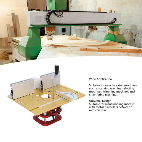 Straight Shooter Manual Router Lift Kit for Woodworking Tables with Lockdown Stainless Steel Guide Rods and Easy Peasy Hand Crank Height Adjustment on woodworking table.