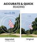 Comparison of flag-lock speed showing High Accuracy Golf Rangefinder With Slope And Removable Rechargeable Battery in use.