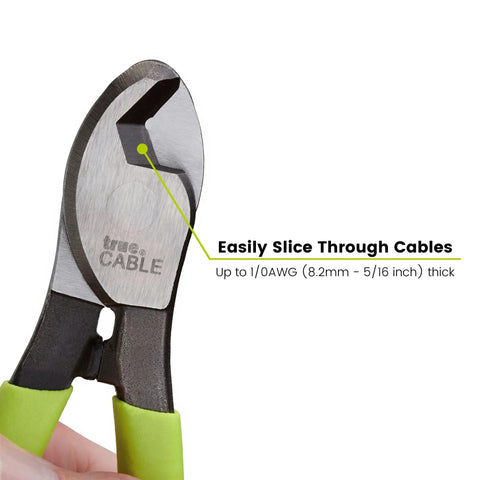 Heavy Duty Cable Cutters Forged In Hardened Carbon Steel Wire Cutter Eats Through Copper And Aluminum Up To 1/0 AWG Without Marring