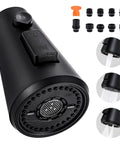 Heavy Duty Pull Down Kitchen Faucet Head Replacement delivering crisp stream and powerful spray nozzle with universal adapters.