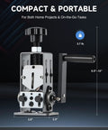 Manual Wire Stripper Machine For Scrap Wire 0.06 To 1 Inch, drill compatible, gray, dual feed hole plates, compact design image