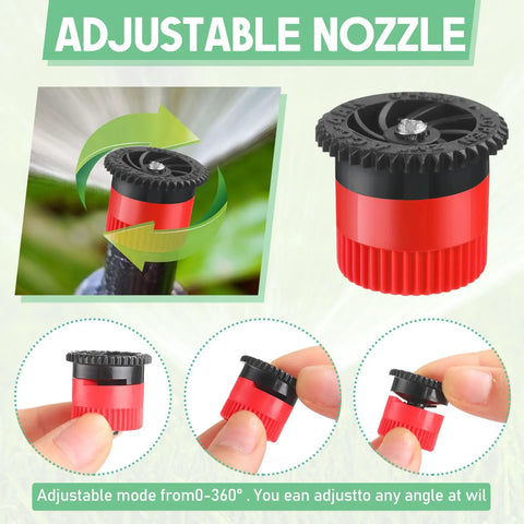 16 Pack Adjustable Arc Sprinkler Nozzles Easy Install High Efficiency Replacement Pop Up Heads For Rain Bird Hunter Orbit Sprinklers