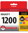 PGI-1200XL Four Color Ink Value Pack For MAXIFY Printers MB2120 MB2720 B2020 MB2320 box front view