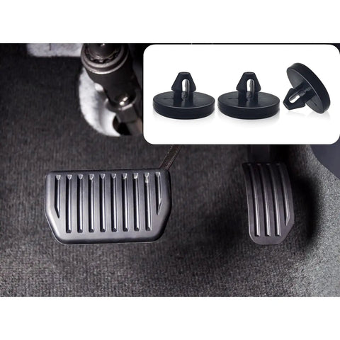 4 Piece Brake Pedal Pad And Light Switch Stopper Set Black Rubber Car Replacement Pads For Universal Fit Must Have Auto Parts For Everyday Driving