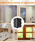 8 Pack Stainless Steel Spring Self Closing Door Hinges With Reinforced Wave Steel Frame for Closets, Doors, Cabinetry, Windows