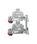 Premium Transparent Crystal Keyboard Stabilizer Kit For 60 Percent Mechanical Keyboards showcasing clear mounts and silver springs.