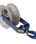 Heavy Duty 12 Inch Hook Type Sheaves With Welded Steel Frame And Self Lubricated Bearings For Eight Thousand Pound Cable Pulling Capacity And Rugged Construction For Tough Jobsites