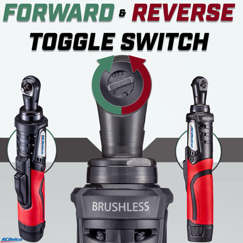 Cordless 12V Max Brushless Ratchet Wrench With One Quarter Inch Drive G12 Series Spark Free And Ultra Efficient BLDC Motor