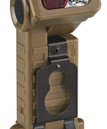 Sidewinder Boot Tactical Light With 2 AA Batteries, 55 Lumen LED, 63 Meter Beam shown in rugged polymer with clip, Coyote color