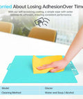 CryoGrip Pro Glacier Panda Double Sided Build Plate being cleaned with a cloth to restore adhesion, model Glacier 257x257mm