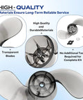 Propeller Kit For Three And A Quarter Inch Trolling Motor Shafts MKP 3 2061151 1378211 Includes drive pin nut and lock washer
