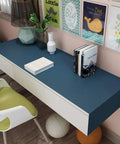 Navy Blue Peel And Stick Contact Paper No Glue Needed Self Adhesive Wallpaper Waterproof And Removable on desk surface