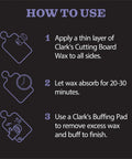 How to use All-In-One Cutting Board Care Kit With Mineral Oil And Finishing Wax instructions