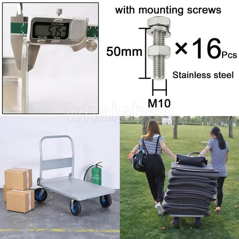 Heavy Duty Pneumatic Caster Wheels With Built Tough Steel Plates And Shock Absorbing Rubber Tires Six Eight Ten Inch Sizes For Smooth Rollin Swivel And Fixed DIY Cart Replacement Set