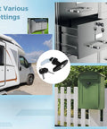 Four Piece T Handle Cabinet Locks With Keys For RV And Truck Storage Drawers Campers And Trailers Heavy Duty Zinc Alloy Latch Locks For Garages Tool Boxes And Letter Boxes displayed with various uses.