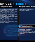 Vehicle fitment details for Upstream O2 Oxygen Sensor For Front Right 2001 To 2003 Toyota Rav4 2.0L.
