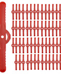 60 Pack String Trimmer Blades Replacement Set for Weed Eater Wacker Blades with Universal Fit, Plastic Cutter Heads, Red