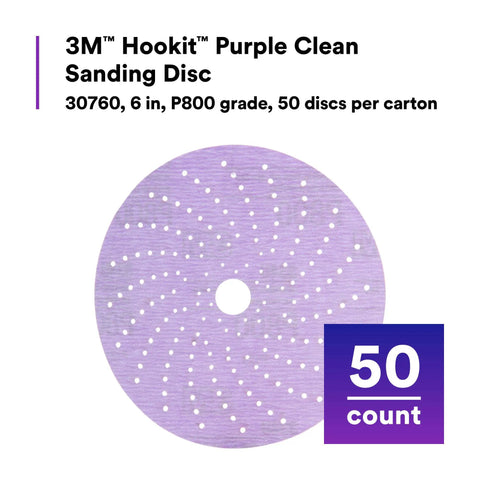Pro Grade 6 Inch 800 Plus Grit Dust Extracting Sanding Discs Pack Of 50 With Multi Hole Pattern For Automotive Sanding Long Lasting