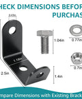 Dimensions of Heavy Duty Strap Mounting Bracket Kit 1 Pair For G2 Retractable Transom Straps Three Sided Mounting Hardware
