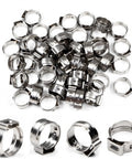 55 Pcs Single Ear Hose Clamps 10.8mm To 13.3mm 304 Stainless Steel Crimp Clamps Ear Clamp Pinch Clamp Stepless Hose Clamp For Automotive Home Appliances Plumbing And Marine Applications Reliable Corrosion Resistant Clamp Set