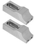 Low Profile Side Clamp Vise Set 2Pcs with Arc Shaped M8 Clamping Jaw S136H Die Steel Construction for Milling CNC Machines