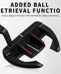 Close-up of Unisex Right Hand Mallet Golf Putter With Anti Twist Design And Alignment Guide Stepped Shaft For Consistent Putts