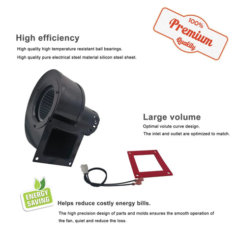 Pellet Stove Convection Motor Blower Replacement 115V For EF2 EF3 Empress FPI Meridian Milan Models Fits Aftermarket Part