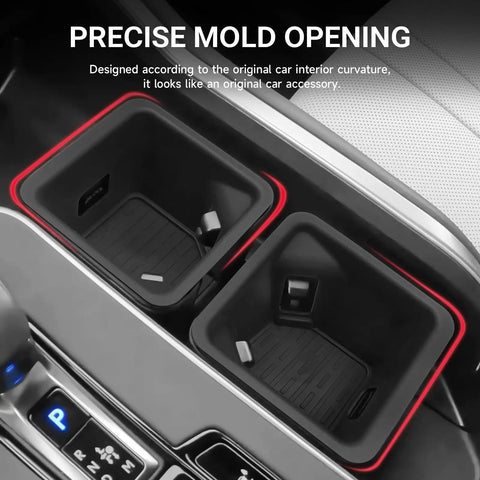 Lexus TX Cup Holder Insert For 2024 2025 2026 Models Silicone Center Console Sleeve shown installed in vehicle
