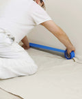 Heavy Duty 12oz Cotton Duck Canvas Drop Cloth 20x20 Ft Washable And Reusable Floor Protector for paint and debris, in use