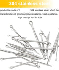 304 Stainless Steel Cotter Pins Kit, 160-Piece Assortment, displayed on a white background