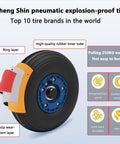 Cheng Shin pneumatic explosion-proof tire for heavy loads, features high-quality rubber inner tube and anti-slip layer.